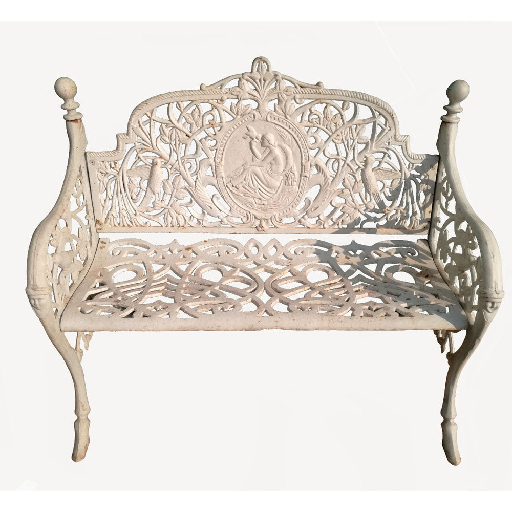 Cameo Cast Iron Bench Anti-White - Notbrand