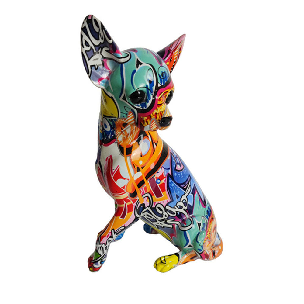 Chihuahua Resin Graffiti Sclupture Ornament - Range - Notbrand