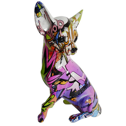 Chihuahua Resin Graffiti Sclupture Ornament - Range - Notbrand