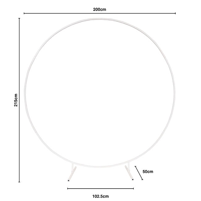 Circular Backdrop Frame Only White (200cmDx215cmH) - Notbrand