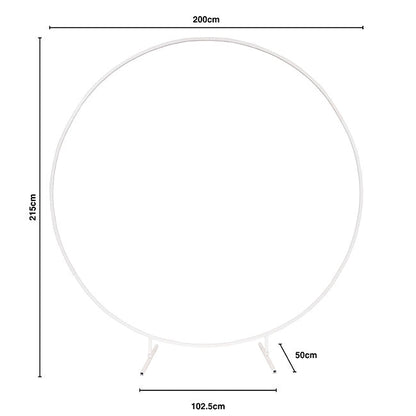 Circular Backdrop Frame Only White (200cmDx215cmH) - Notbrand