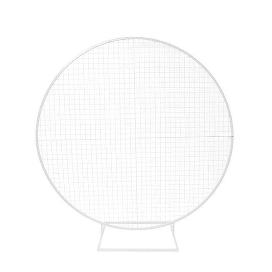 Circular Metal Backdrop Frame - Mesh White - Notbrand