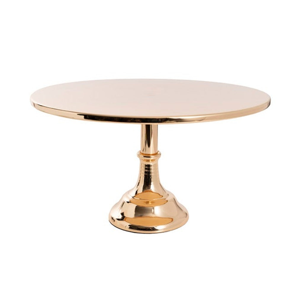 Classic Gloss Metal Cake Stand Gold (40cmDx25cmH) - Notbrand