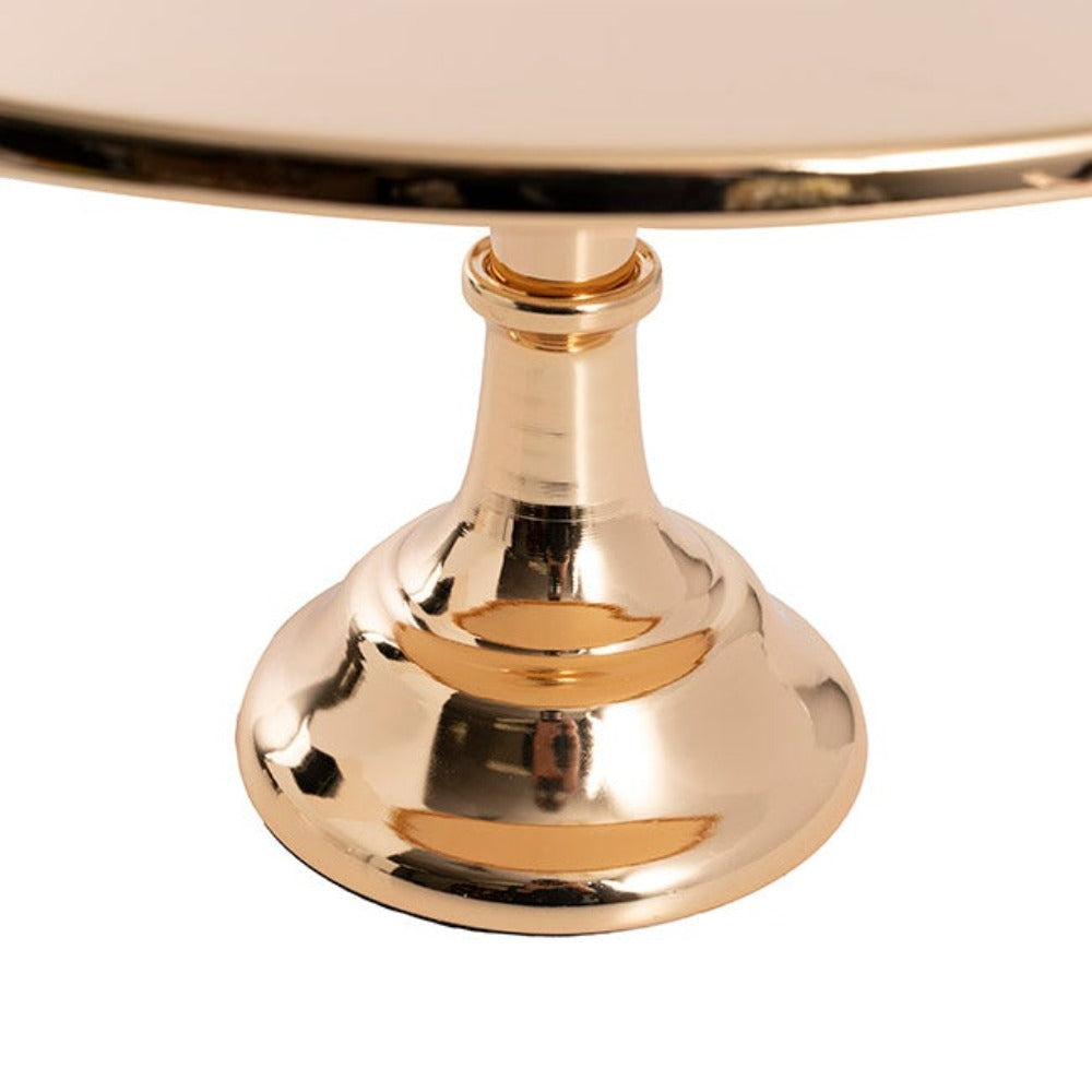 Classic Gloss Metal Cake Stand Gold (40cmDx25cmH) - Notbrand