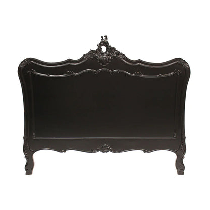 Classic French Provincial Headboard in Black - Range - House of Hyne