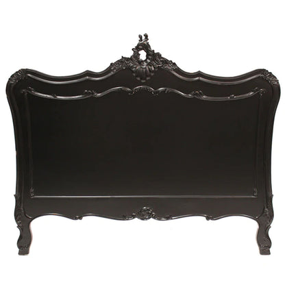 Classic French Provincial Headboard in Black - Range - House of Hyne