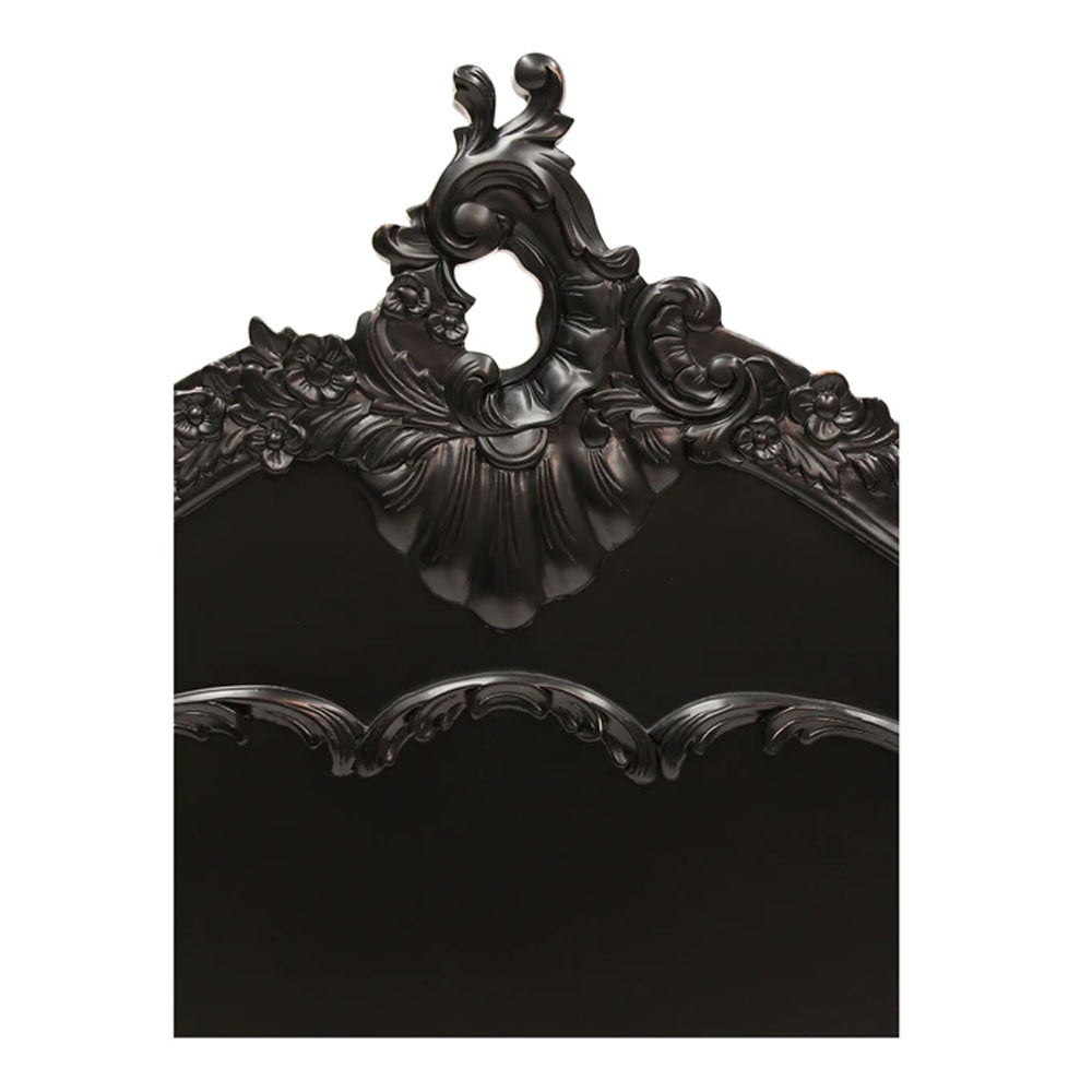 Classic French Provincial Headboard in Black - Range - House of Hyne