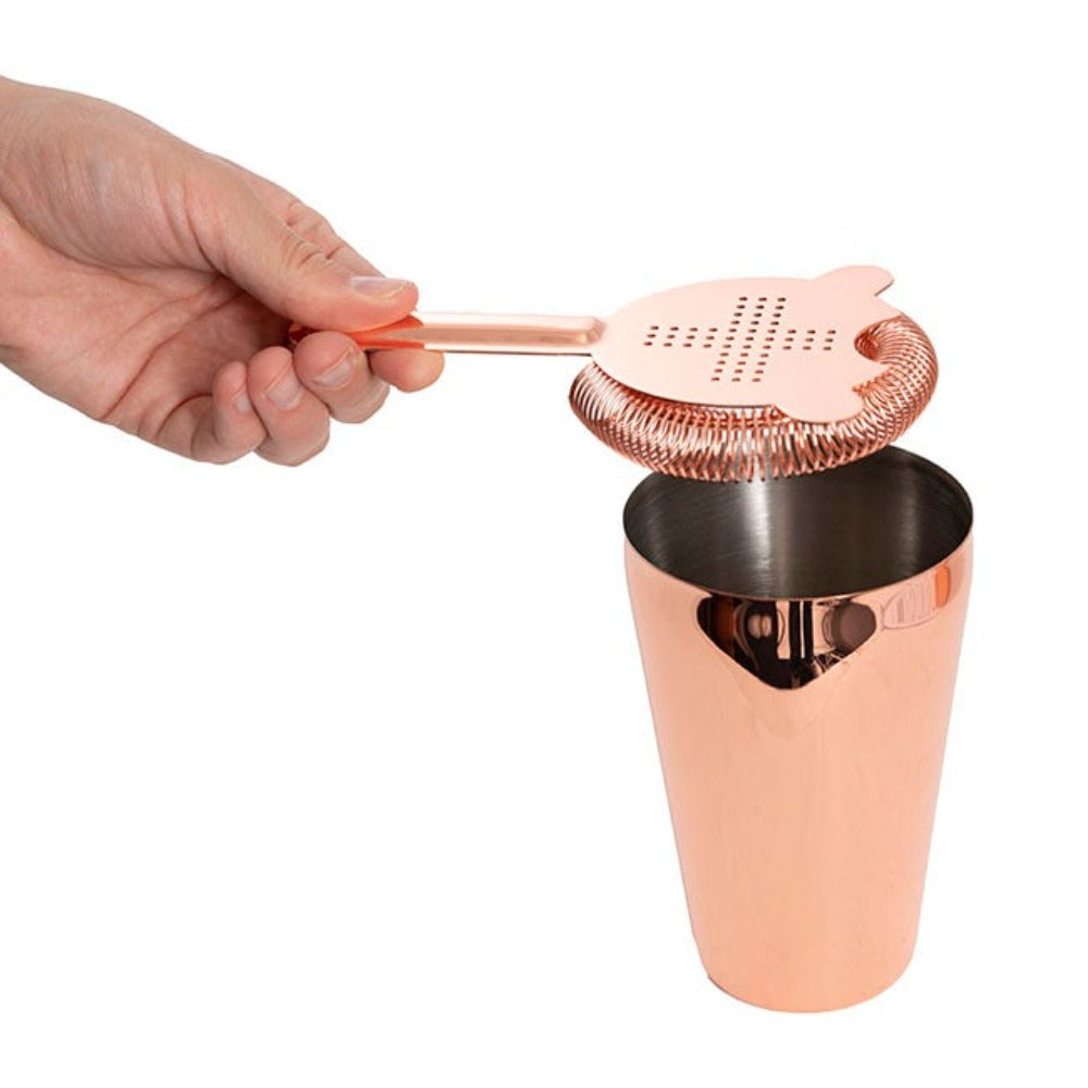 Cocktail Shaker 5PC Set Metallic Rose Gold - Notbrand