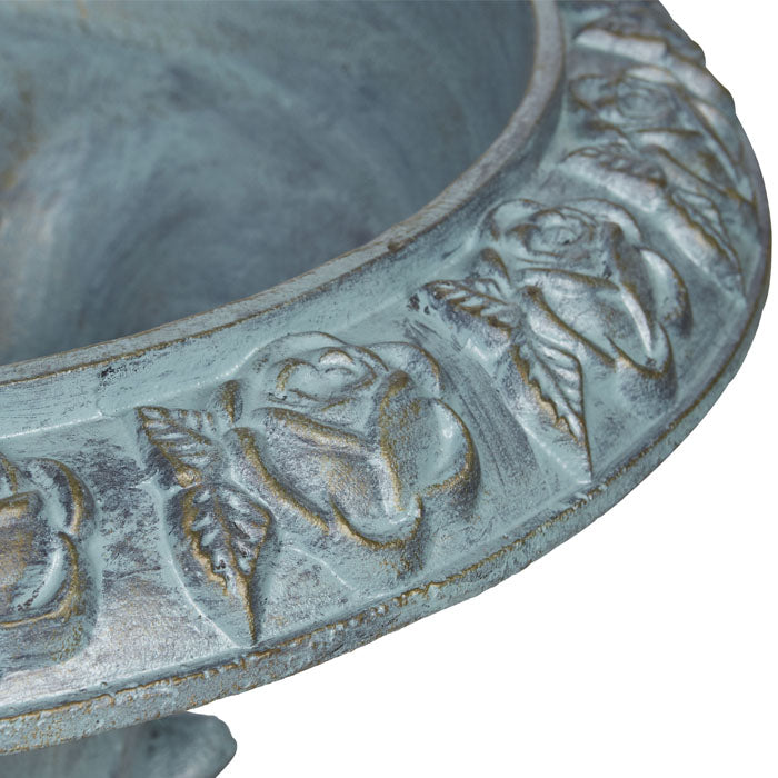 Camellia Cast Iron Urn & Base Set - Notbrand