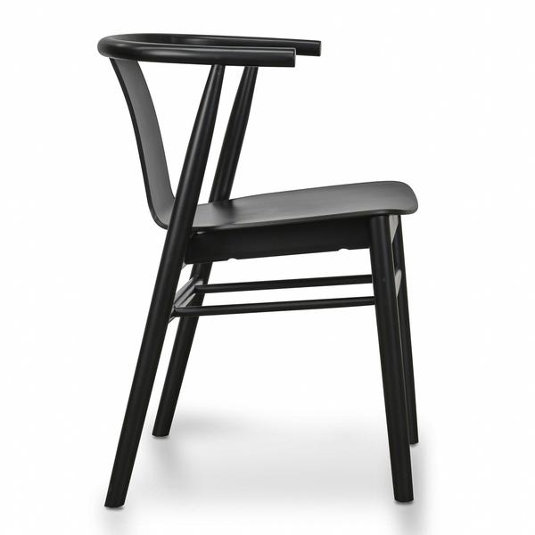 Set of 2 Zolon Natural Black Ash Wood Dining Chair - Notbrand