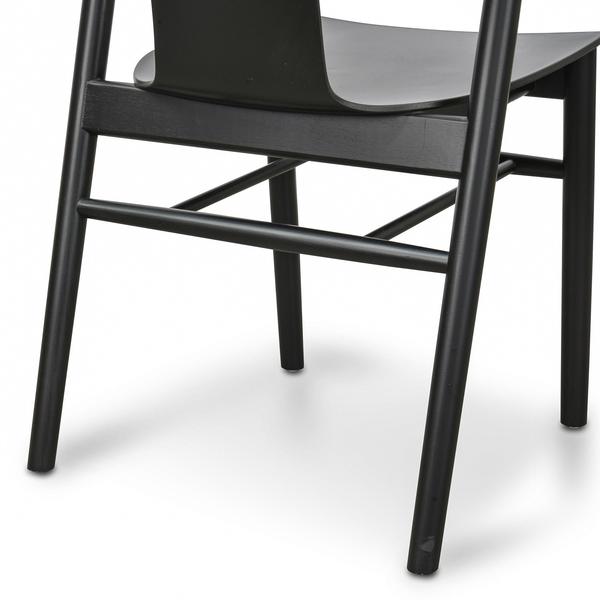 Set of 2 Zolon Natural Black Ash Wood Dining Chair - Notbrand