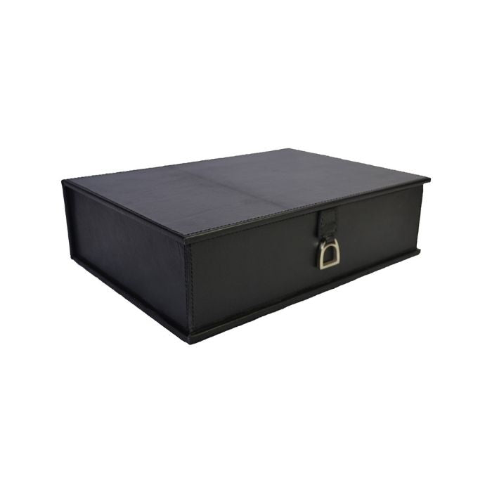 Pharom Black Leather Document Box - NotBrand