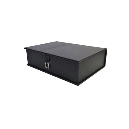 Pharom Black Leather Document Box - NotBrand