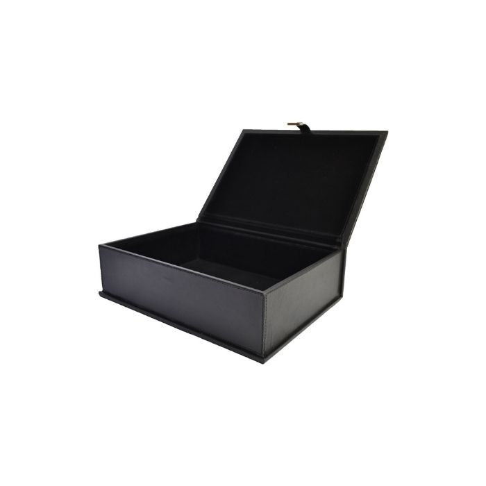 Pharom Black Leather Document Box - NotBrand