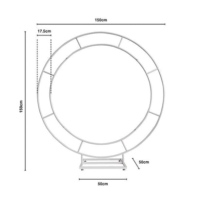 Double Ring Circular Backdrop Frame Only White (150cmD) - Notbrand