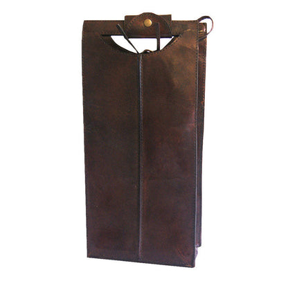 Nesterin Dark Leather Double Wine Holder - Notbrand