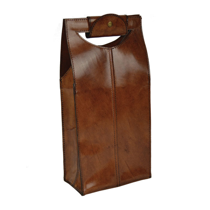 Nesterin Tan Leather Double Wine Holder - Notbrand