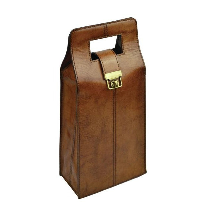 Cabernet Tan Leather Double Wine Holder - Notbrand