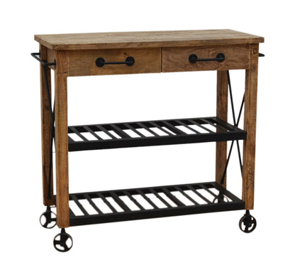 Apollo Iron & Reclaimed Hardwood Kitchen Cart  - House of Hyne