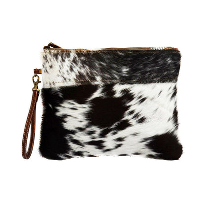 Everyday Cowhide Zip Clutch Bag - Notbrand