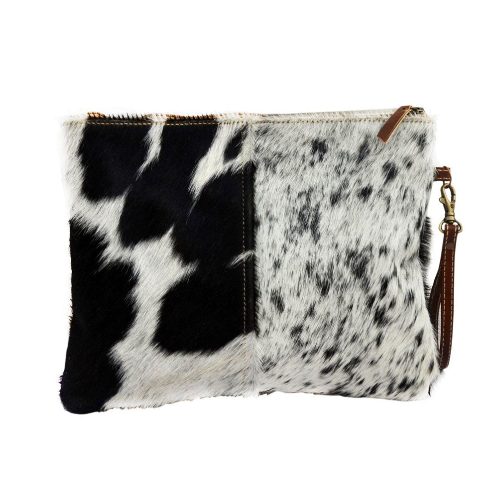 Everyday Cowhide Zip Clutch Bag - Notbrand