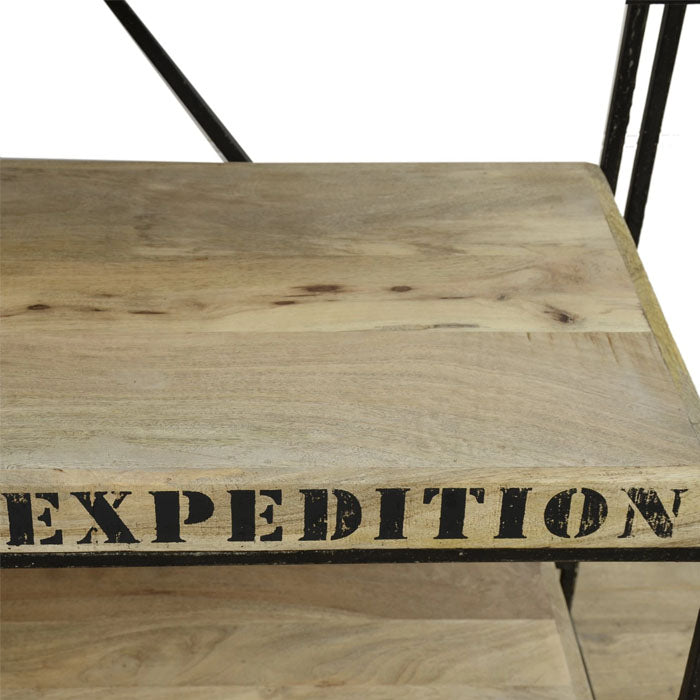 Expedition Mango Timber Industrial Bookcase Shelving Unit - House of Hyne