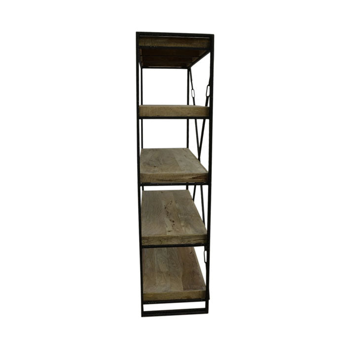 Expedition Mango Timber Industrial Bookcase Shelving Unit - House of Hyne