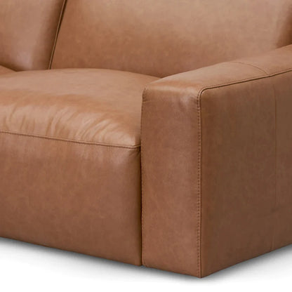 Caramel Classic 4-Seater Leather Sofa - House of Hyne