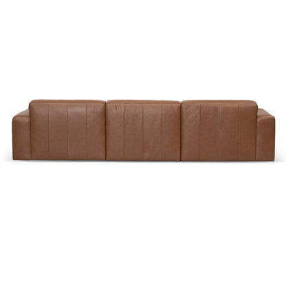 Caramel Classic 4-Seater Leather Sofa - House of Hyne