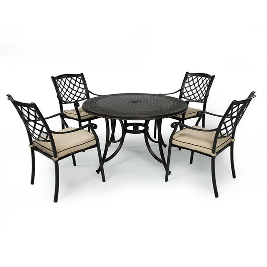 Set of 5 Pieces Fuji Cast Aluminium Outdoor Dining Setting - Notbrand