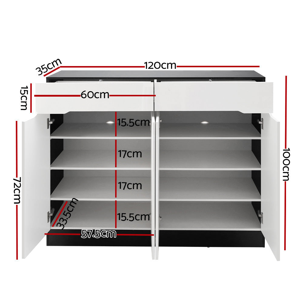 Artiss Shoe Storage Rack - White & black - Notbrand