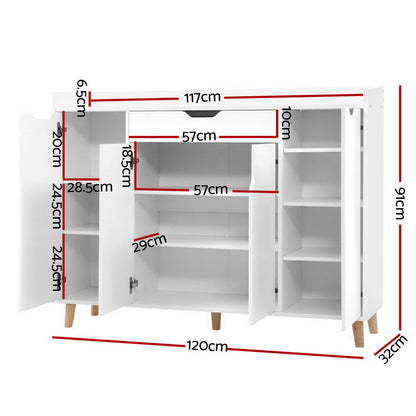 Artiss Shoe Storage Rack / Cabinet - White - Notbrand