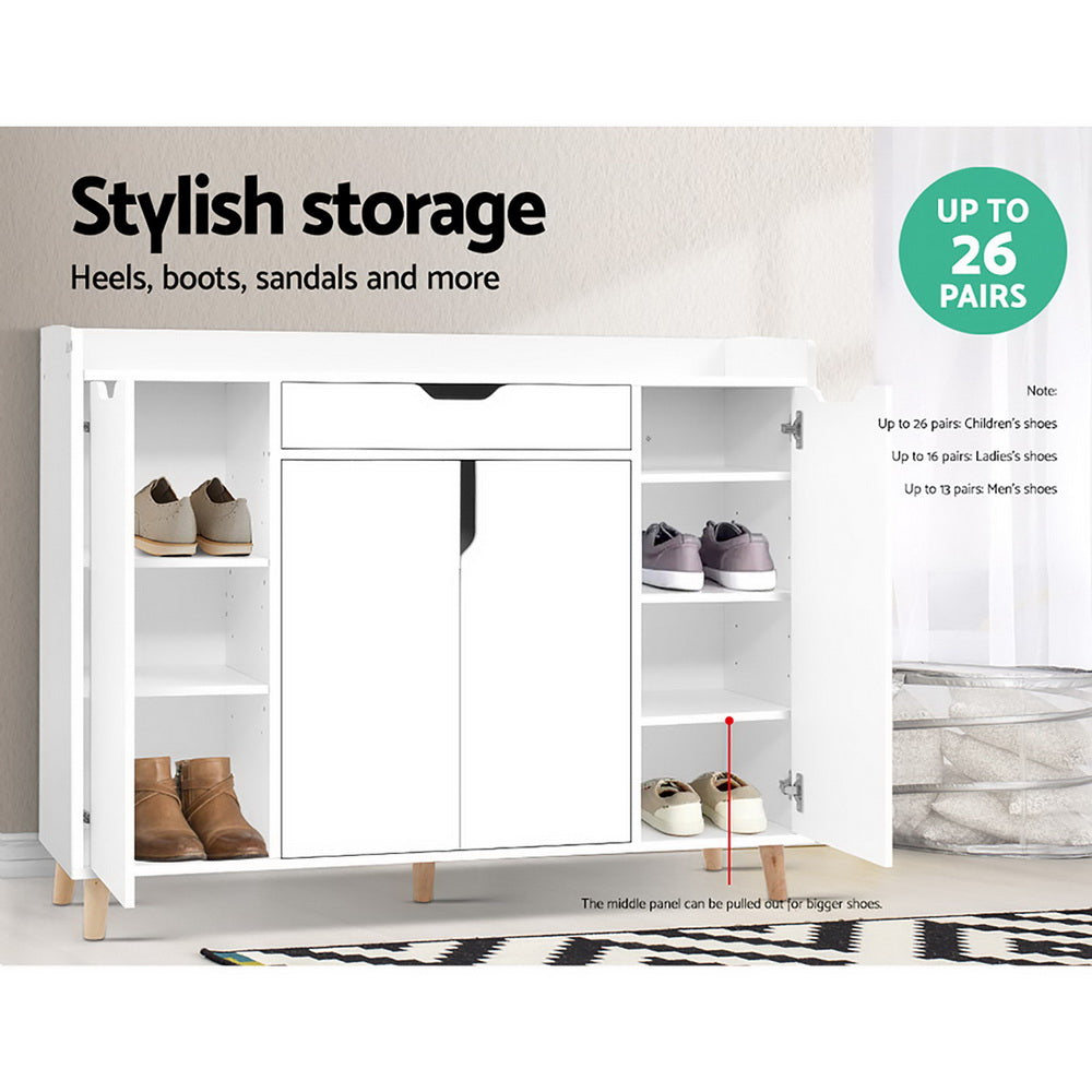 Artiss Shoe Storage Rack / Cabinet - White - Notbrand