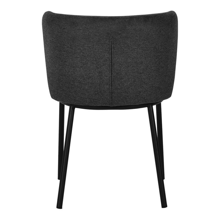 Fabric Dining Chair - Charcoal Grey (Set of 2) - Notbrand