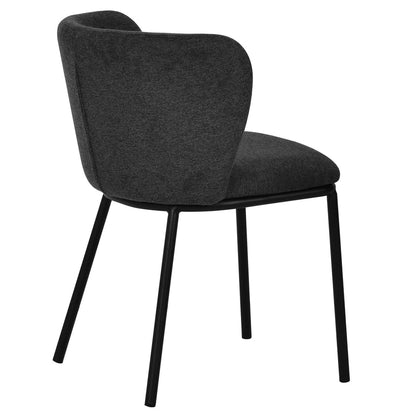 Fabric Dining Chair - Charcoal Grey (Set of 2) - Notbrand