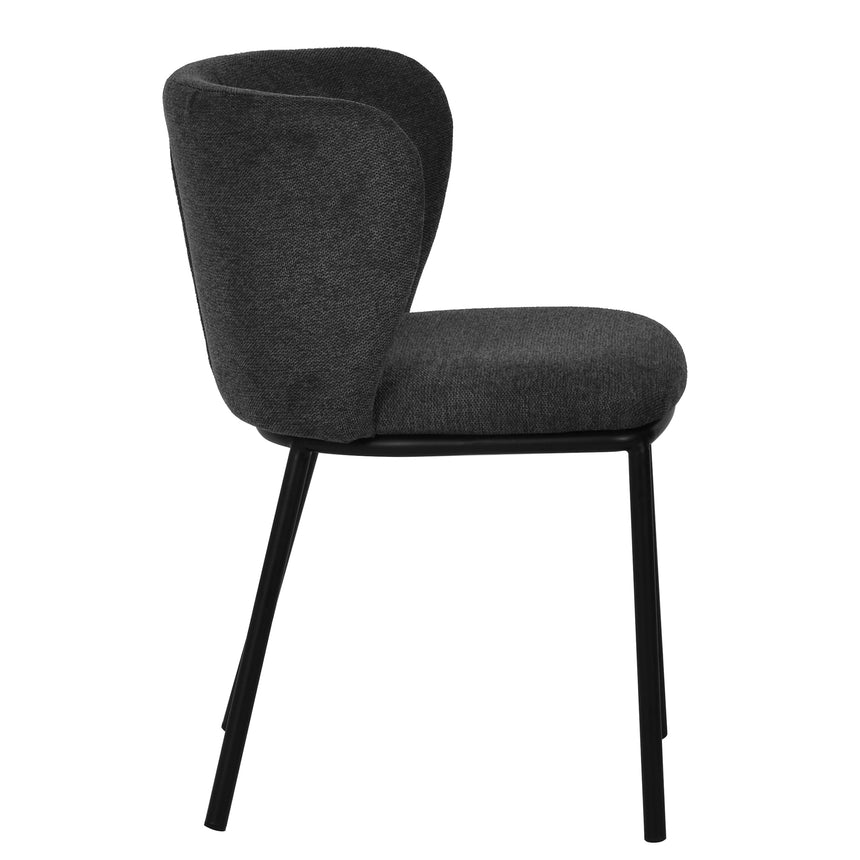 Fabric Dining Chair - Charcoal Grey (Set of 2) - Notbrand