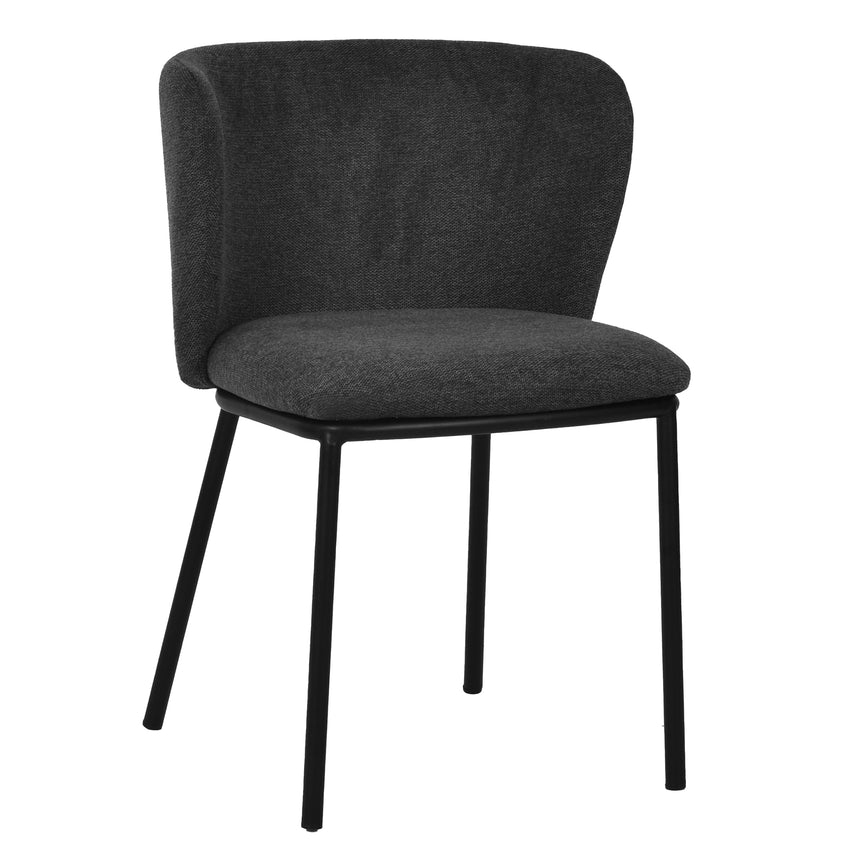 Fabric Dining Chair - Charcoal Grey (Set of 2) - Notbrand