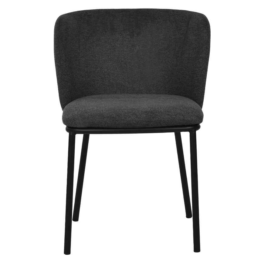 Fabric Dining Chair - Charcoal Grey (Set of 2) - Notbrand