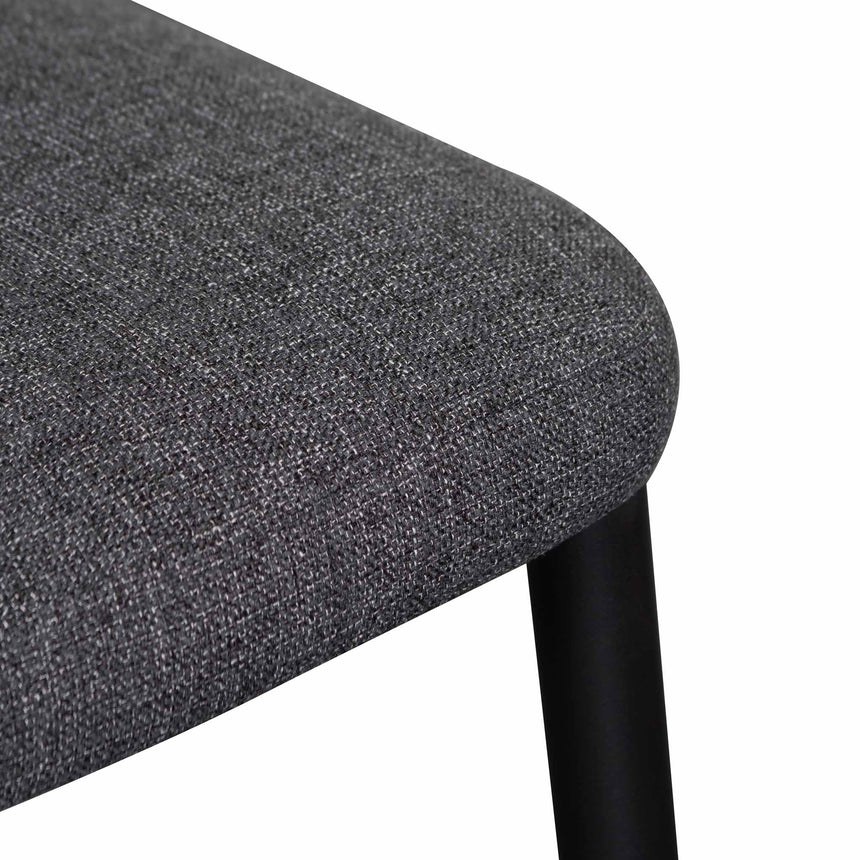 Klumzell Fabric Dining Chair - Dark Grey & Black - Notbrand