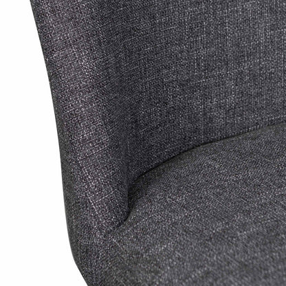 Klumzell Fabric Dining Chair - Dark Grey & Black - Notbrand