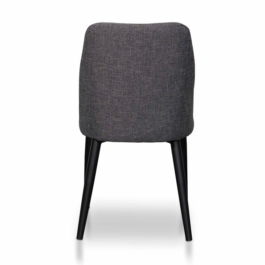 Klumzell Fabric Dining Chair - Dark Grey & Black - Notbrand