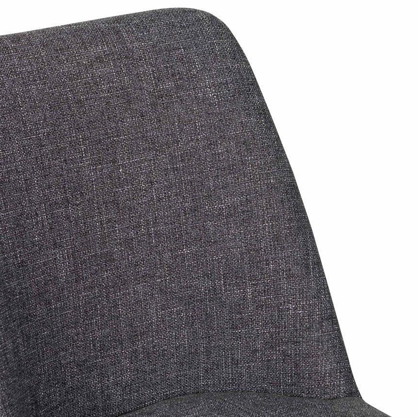 Klumzell Fabric Dining Chair - Dark Grey & Black - Notbrand