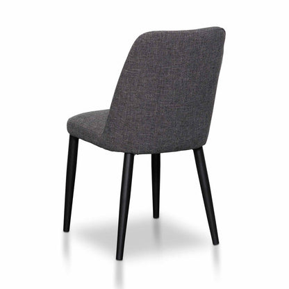 Klumzell Fabric Dining Chair - Dark Grey & Black - Notbrand