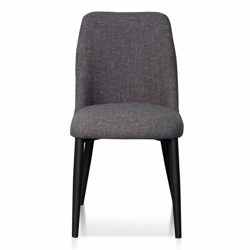 Klumzell Fabric Dining Chair - Dark Grey & Black - Notbrand