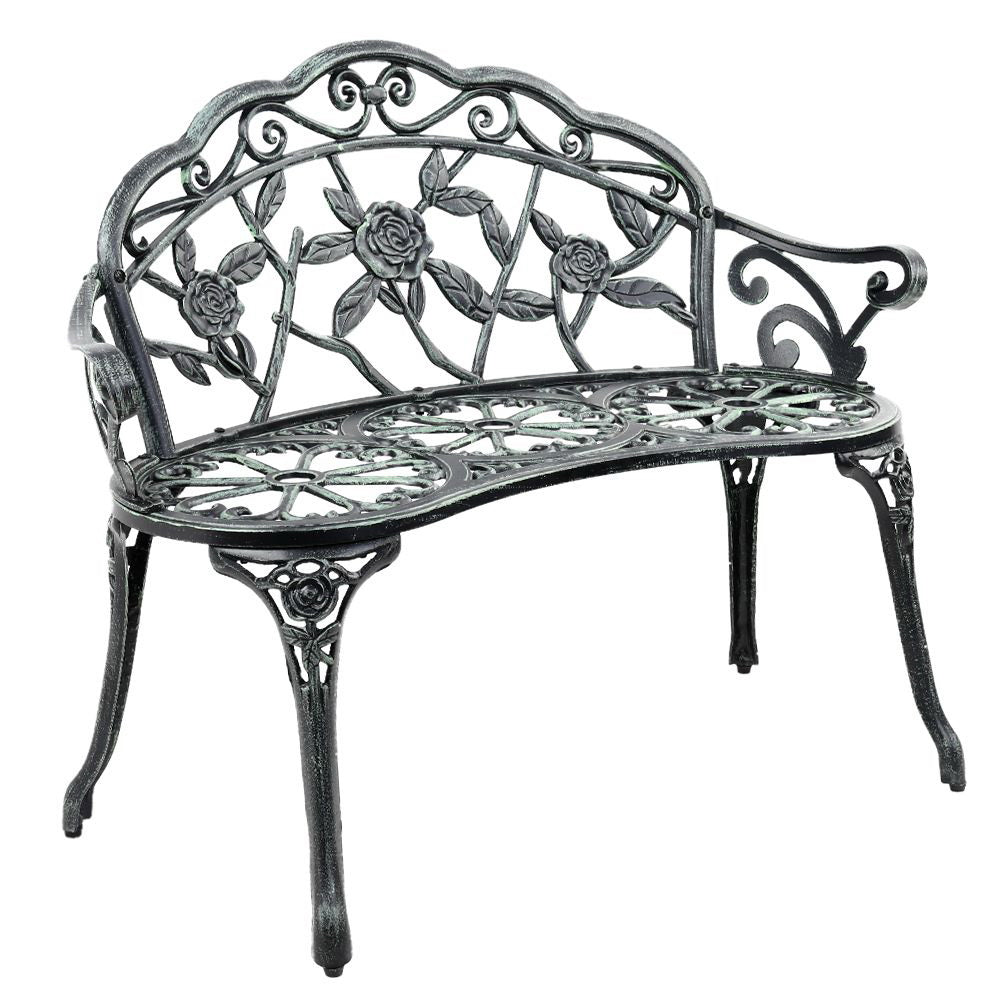 Gardeon Victorian Garden Bench - Green - Notbrand