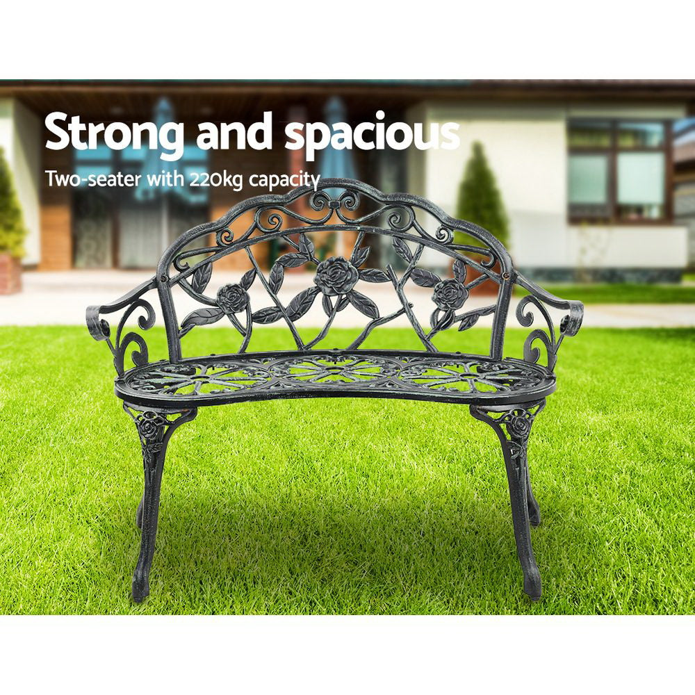 Gardeon Victorian Garden Bench - Green - Notbrand