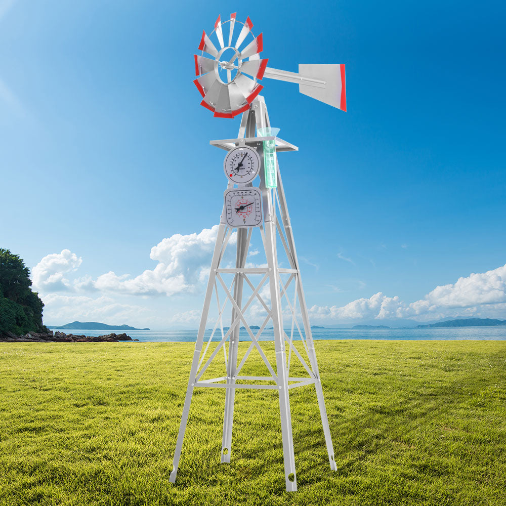 Benzite Outdoor Metal Ornamental Windmill - 146cm - Notbrand