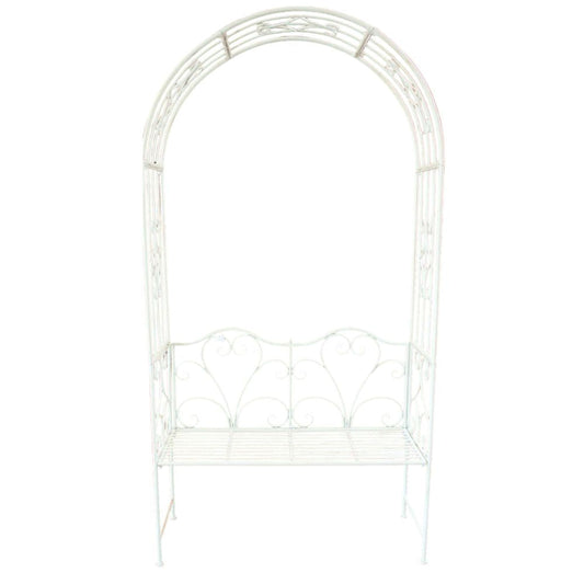 Garden Arch with Bench Seat - Rustic Cream - NotBrand