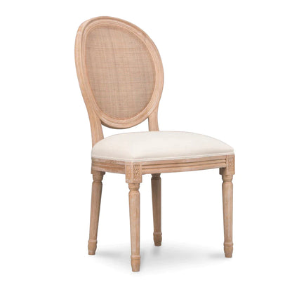 Glynxina Elm Dining Chair in Light Beige - Set of 2 - NotBrand