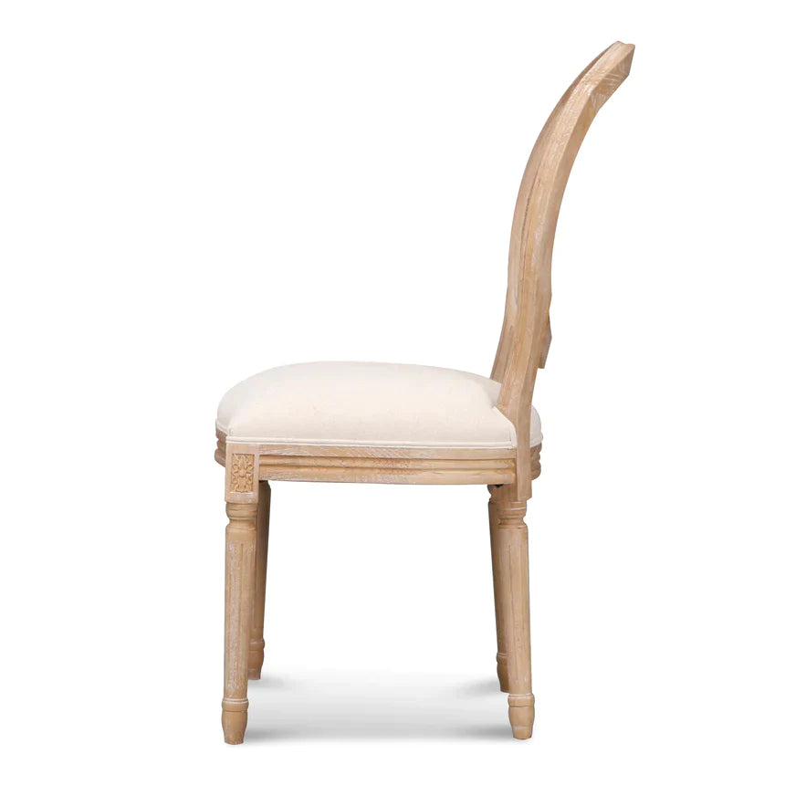 Glynxina Elm Dining Chair in Light Beige - Set of 2 - NotBrand